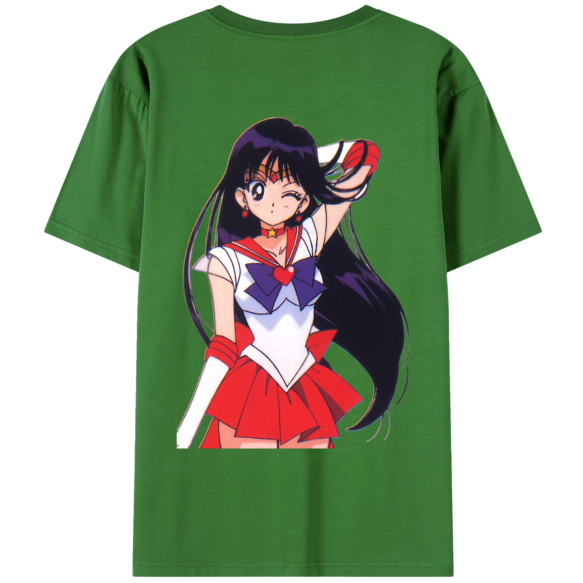 （画像用） 美少女戦士セーラームーン 火野レイ ひの レイ Sailor Moon Hino Rei （セーラーマーズ,Sailor Mars） レディース半袖Tシャツ(バックプリント)